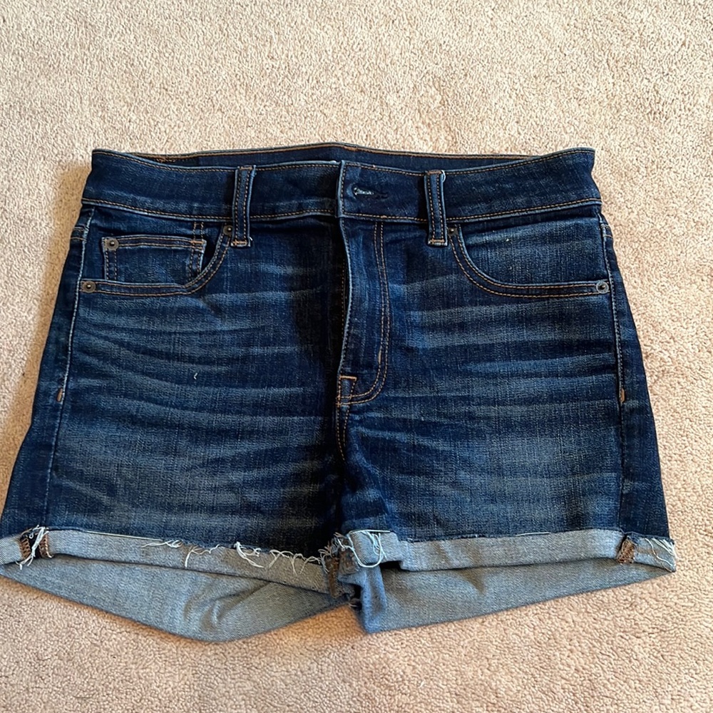 High rise jean shorts